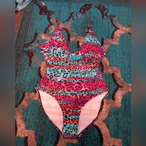 Mare Blue One Piece Bikini Multicolor Semi New Size L